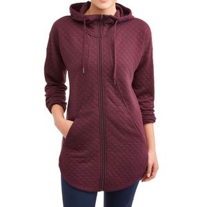 Women's Active Quilted Jacket - size Medium - burgundy